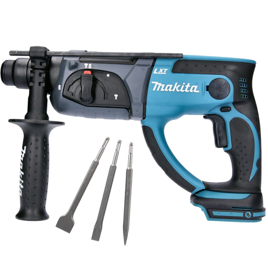 Makita DHR202Z 18V SDS+ Rotary Hammer Drill with 3 Piece Chisel - MonkeyTools