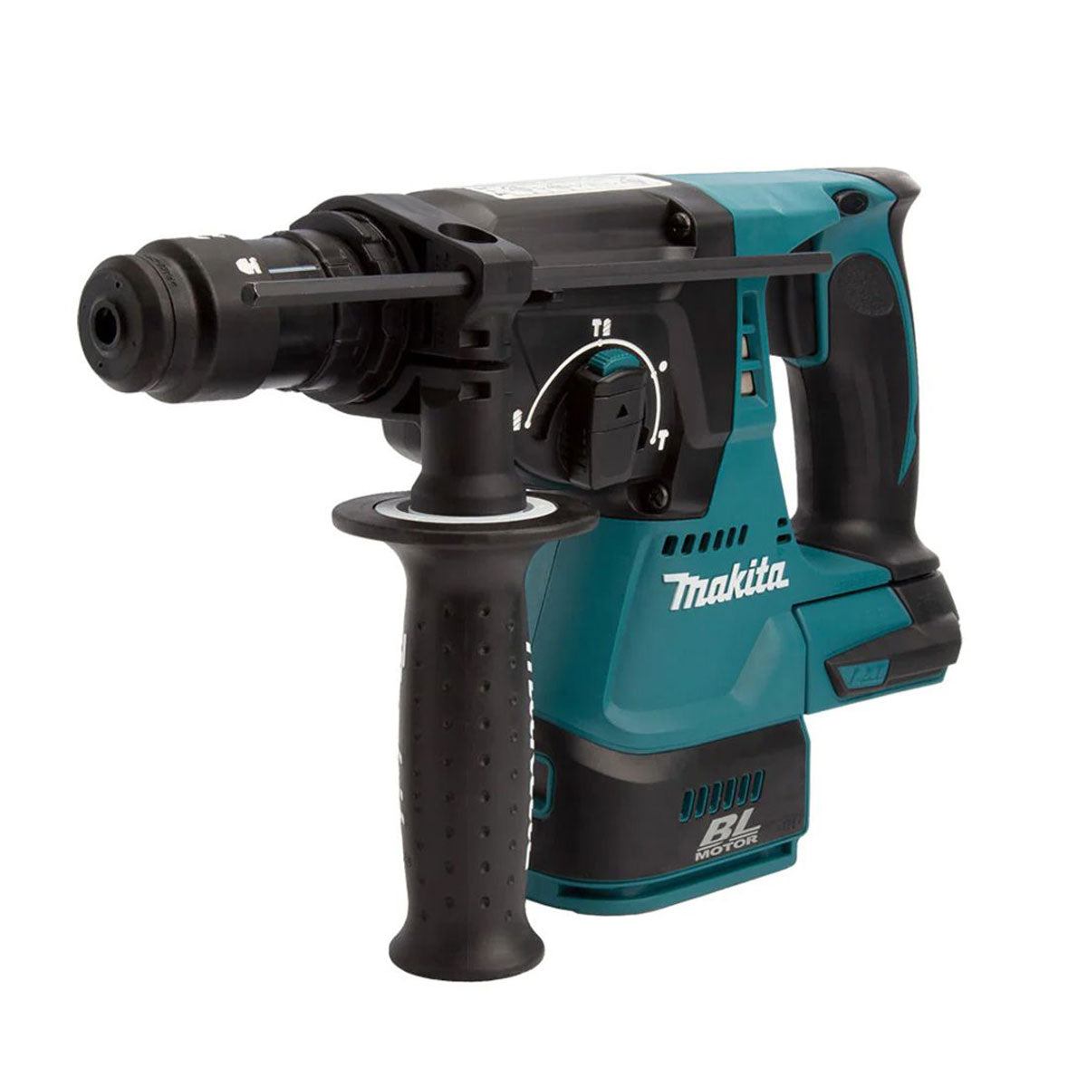 Makita DHR243RTJ 18V Brushless SDS+ Rotary Hammer Drill With 2 x 5.0Ah Battery, Charger & 4 Piece Chisel - MonkeyTools