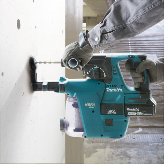 Makita DHR243RTJW 18V LXT Brushless SDS+ Hammer Drill With 2 x 5.0Ah Battery & Charger - MonkeyTools