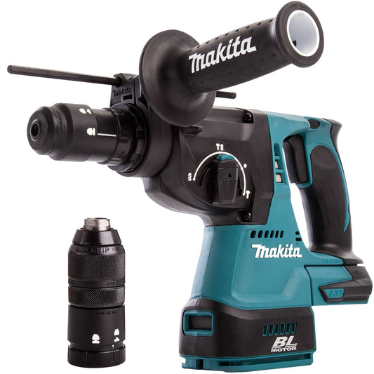 Makita DHR243Z 18V SDS+ Brushless 24mm Rotary Hammer Drill Body With Dust Extraction System - MonkeyTools