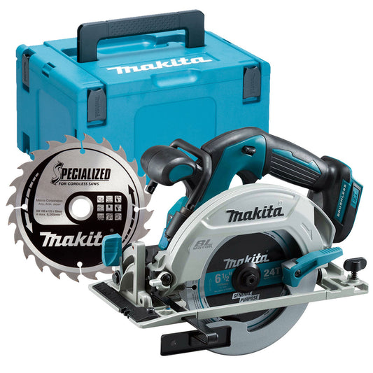 Makita DHS680Z 18V 165mm Brushless Circular Saw with Type-3 Makpac Case & 24T Blade - MonkeyTools