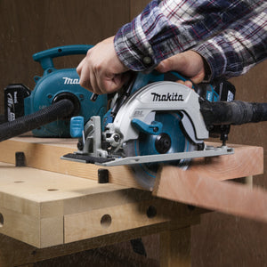 Makita DHS680Z 18V Brushless Circular Saw + 1 x 5.0Ah, Charger, Rail, Adapter & Case - MonkeyTools