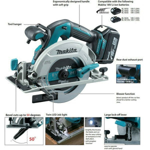 Makita DHS680Z 18V Brushless Circular Saw 165mm Body Only + Guide Rail & Adapter - MonkeyTools