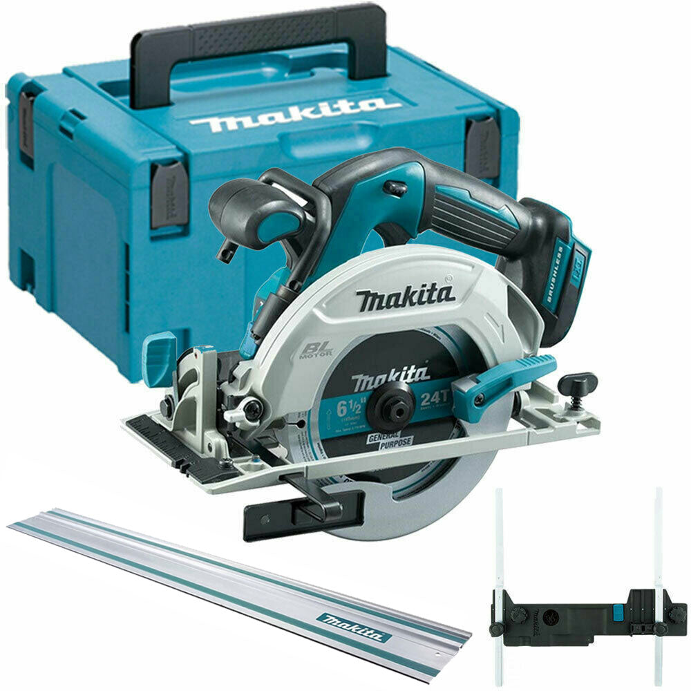 Makita DHS680Z 18V Brushless Circular Saw + MakPac + Rail + Adapter - MonkeyTools
