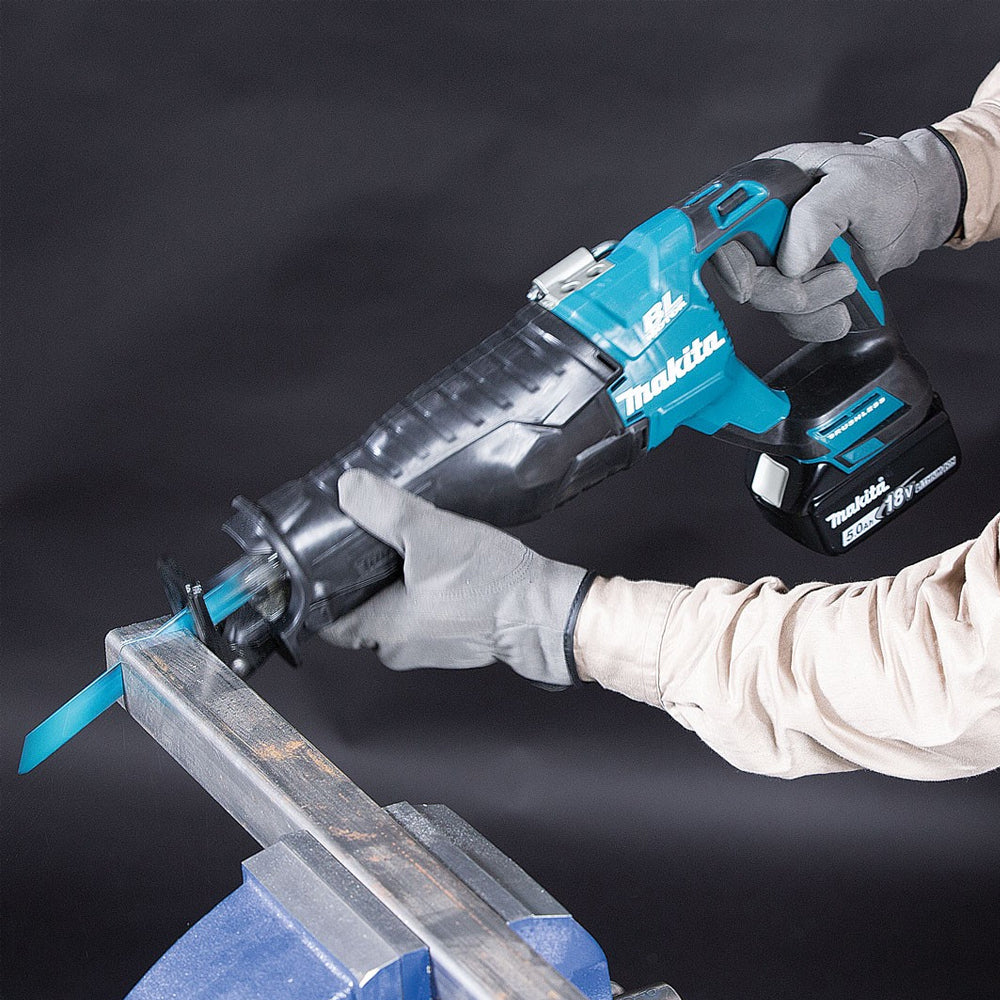 Makita DJR187Z 18V LXT Brushless Reciprocating Saw With 1 x 5.0Ah Battery Charger - MonkeyTools