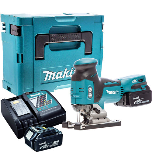 Makita DJV181Z 18V Brushless Jigsaw With 2 x 5.0Ah Batteries & Charger in Case - MonkeyTools