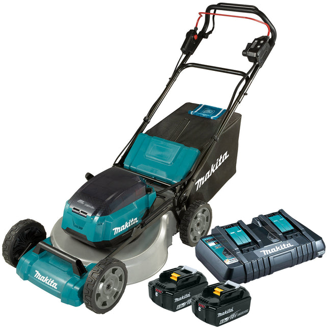 Makita DLM462PG2 36V LXT Brushless 460mm Lawn Mower With 2 x 6.0Ah Batteries & Charger - MonkeyTools