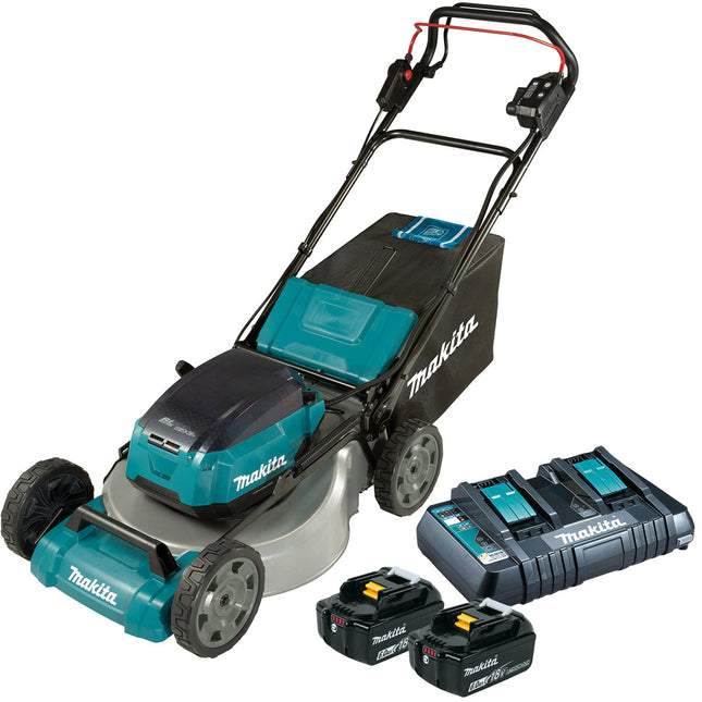 Makita DLM532PG2 36V LXT Brushless 530mm Lawn Mower With 2 x 6.0Ah Batteries & Charger - MonkeyTools