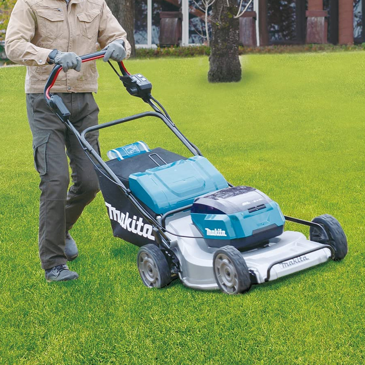 Makita DLM533PG2 36V LXT Brushless 530mm Lawn Mower With 2 x 6.0Ah Batteries & Charger - MonkeyTools