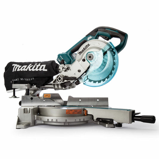 Makita DLS714NZ 36V Brushless Slide Compound Mitre Saw With 2 x 5.0Ah Batteries Charger & Stand - MonkeyTools