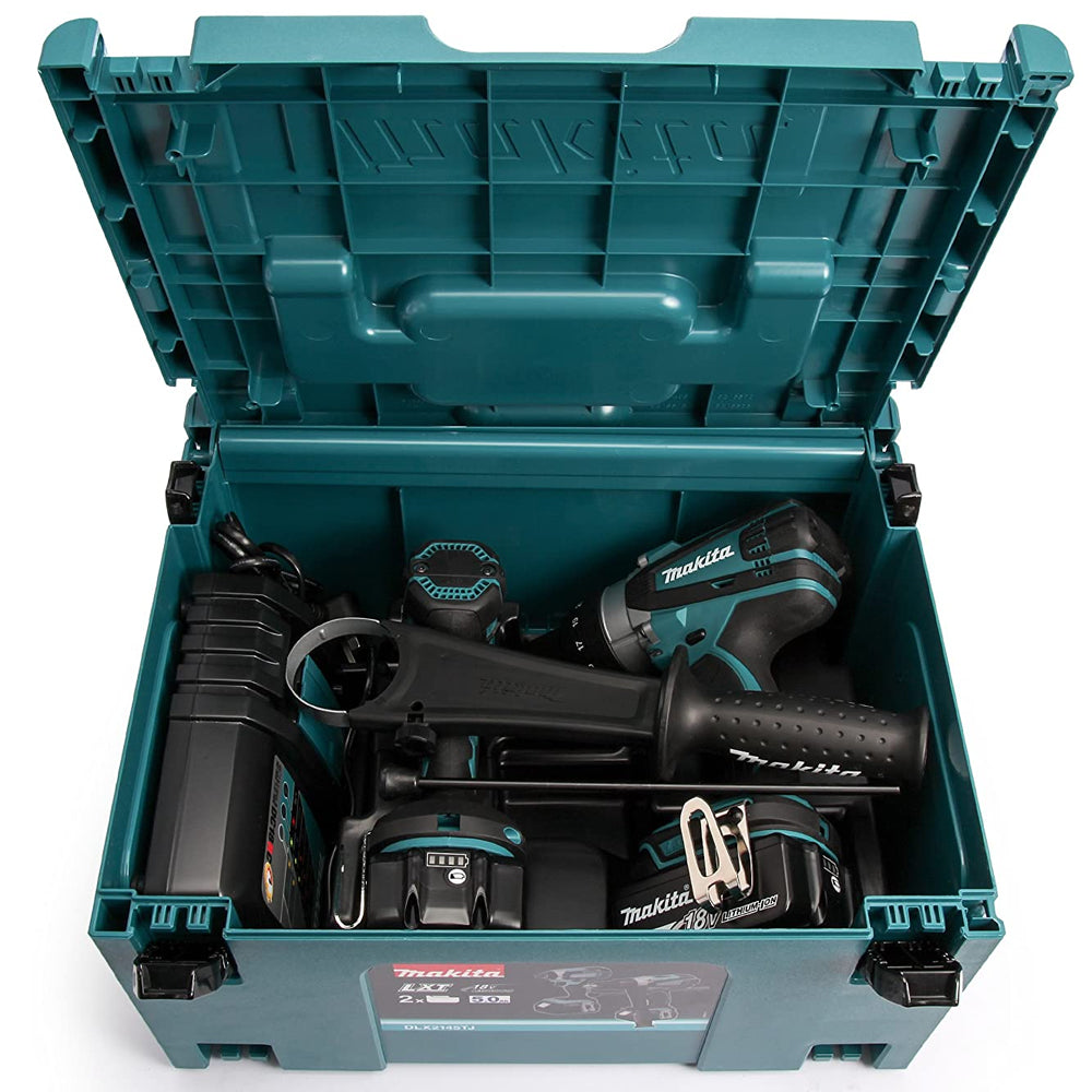 Makita DLX2180TJ 18V Brushless Combi Drill + Impact Driver Twin Kit With 2 x 5.0Ah Batteries Charger - MonkeyTools