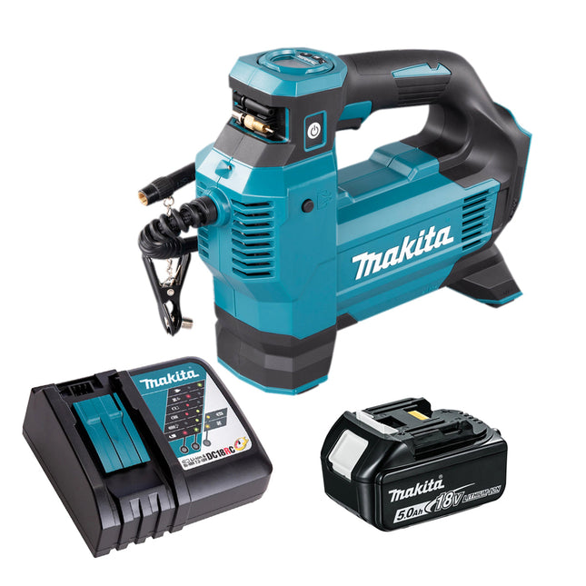 Makita DMP181Z 18V Inflator Pump with 1 x 5.0Ah Battery & Charger - MonkeyTools