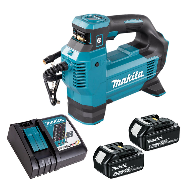 Makita DMP181Z 18V Inflator Pump with 2 x 5.0Ah Battery & Charger - MonkeyTools