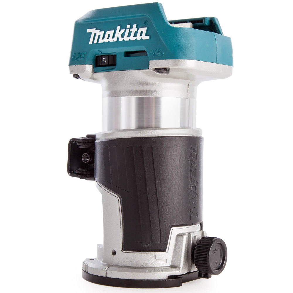 Makita DRT50Z 18V Brushless Router Trimmer With Plunge Router Base & Dust Nozzle Set - MonkeyTools