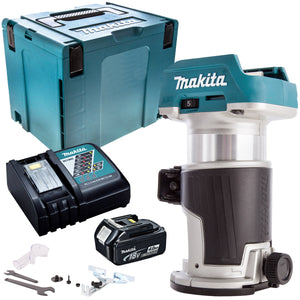Makita DRT50ZJ 18V Brushless Router Trimmer with 1 x 4.0Ah Battery & Charger - MonkeyTools