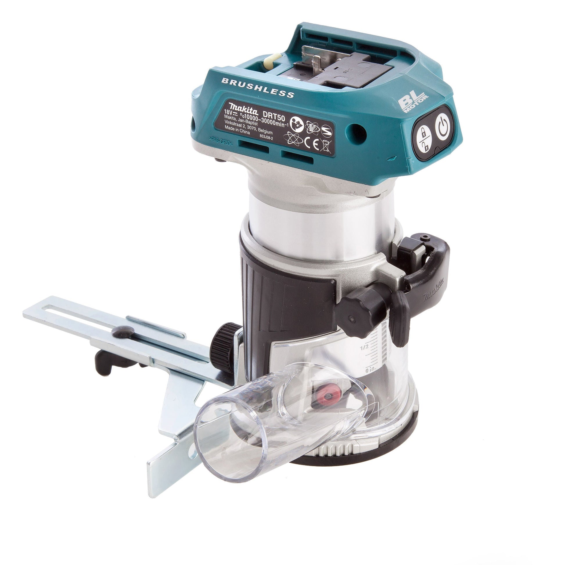 Makita DRT50ZJX3 18V LXT Brushless Router Trimmer Body With Extra Bases In Case - MonkeyTools