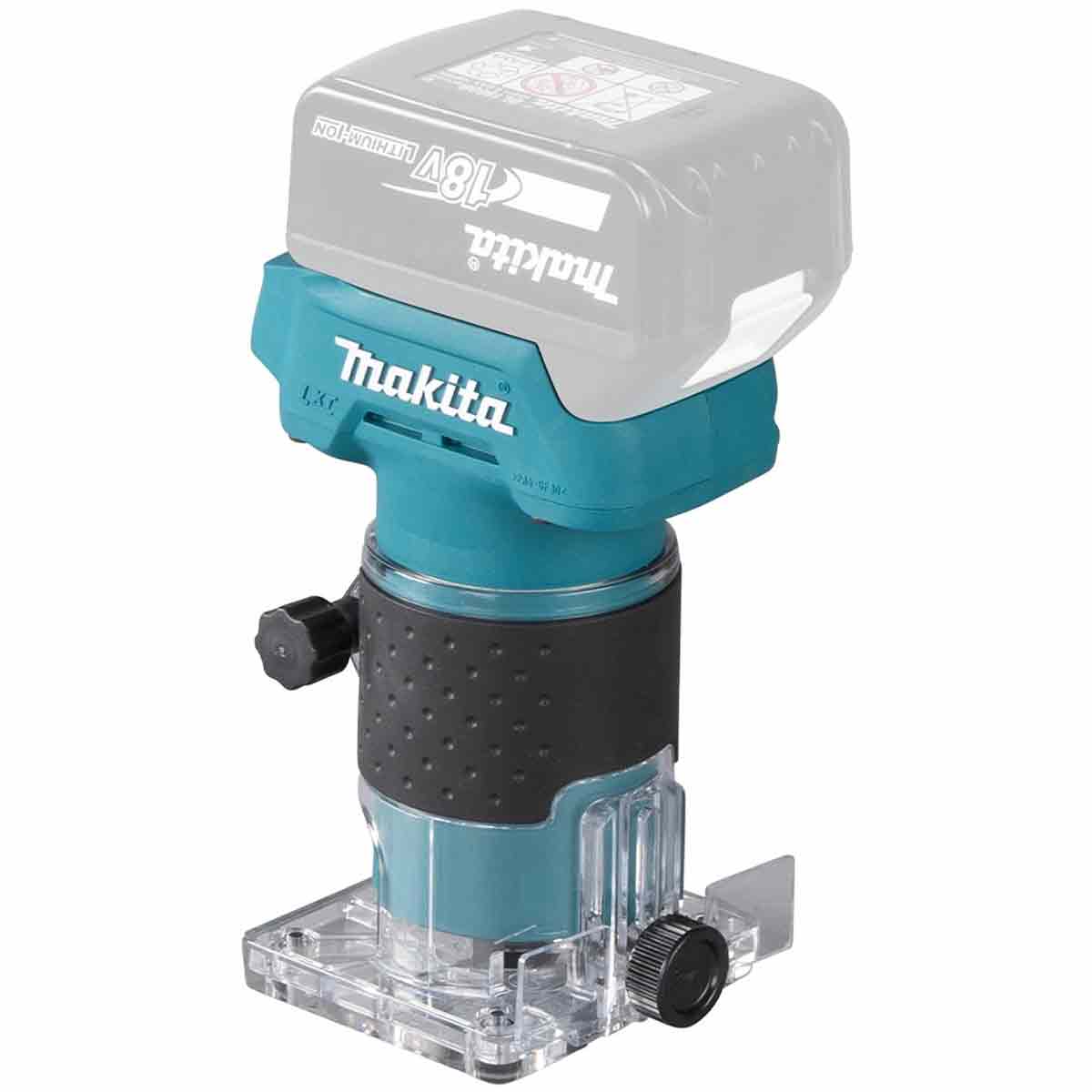 Makita DRT52Z 18V LXT Brushless Router Trimmer with 1 x 5.0Ah Battery Charger & Bag - MonkeyTools