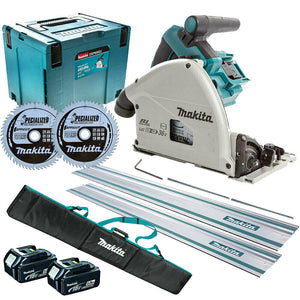 Makita DSP600TJ 36V 165mm Brushless Plunge Saw 2 x 5.0Ah Batteries & Accessories - MonkeyTools