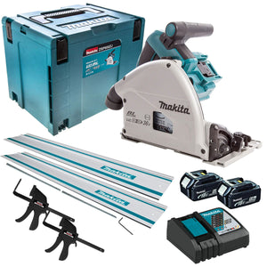 Makita DSP600TJ 36V Brushless Plunge Saw 2 x 5.0Ah Batteries & Accessories Set - MonkeyTools
