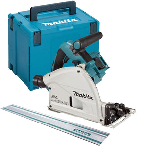 Makita DSP600ZJ Twin 18V LXT Brushless 165mm Plunge Saw + Guide Rail - MonkeyTools