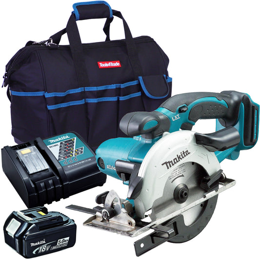 Makita DSS501Z 18V 136mm Circular Saw with 1 x 5.0Ah Battery Charger & Bag - MonkeyTools