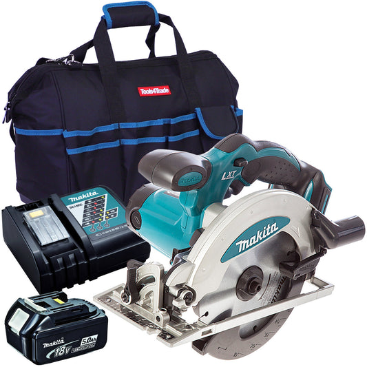 Makita DSS610Z 18V 165mm Cordless Circular Saw with 1 x 5.0Ah Battery Charger & Bag - MonkeyTools