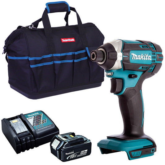 Makita DTD152Z 18V Cordless Impact Driver with 1 x 5.0Ah Battery Charger & Tool Bag - MonkeyTools