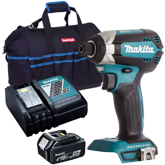 Makita DTD153Z 18V Brushless Impact Driver with 1 x 4.0Ah Battery, Charger & Bag - MonkeyTools