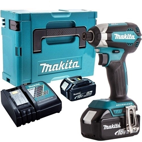 Makita DTD153Z 18V LXT Brushless Impact Driver with 2 x 5.0Ah Batteries & Charger in Case - MonkeyTools