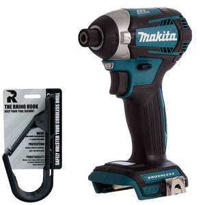 Makita DTD154Z 18V Li-ion Brushless Impact Driver Body with Rhino Hook Tool Belt - MonkeyTools