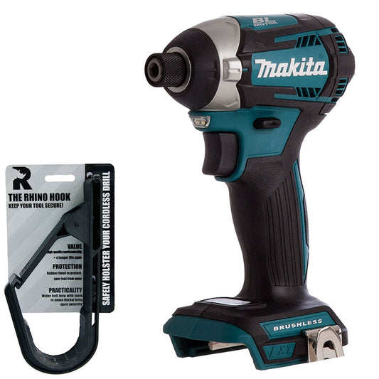Makita DTD154Z 18V Li-ion Brushless Impact Driver Body with Rhino Hook Tool Belt - MonkeyTools