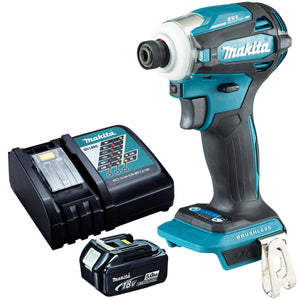 Makita DTD172Z 18V Brushless Impact Driver With 1 x 5.0Ah Battery & Charger - MonkeyTools