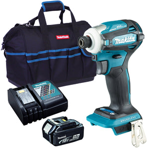 Makita DTD172Z 18V Brushless Impact Driver with 1 x 5.0Ah Battery Charger & Bag - MonkeyTools