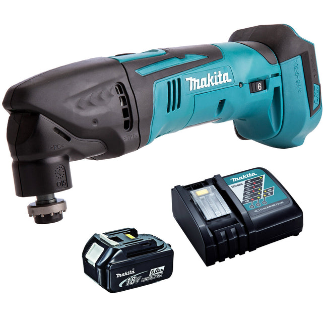 Makita DTM50Z 18V Oscillating Multi Tool Cutter with 1 x 5.0Ah Battery & Charger - MonkeyTools
