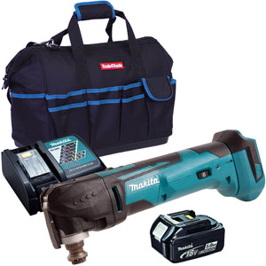 Makita DTM51Z 18V Oscillating Multi Tool Cutter with 1 x 5.0Ah Battery Charger & Bag - MonkeyTools