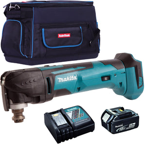 Makita DTM51Z 18V Oscillating Multi Tool Cutter with 1 x 5.0Ah Battery Charger & Tool Bag - MonkeyTools