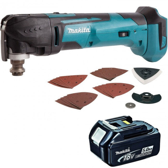 Makita DTM51ZJX7 18v Multi Tool With 23pc Accessory Kit With 1 x 5.0Ah Battery - MonkeyTools