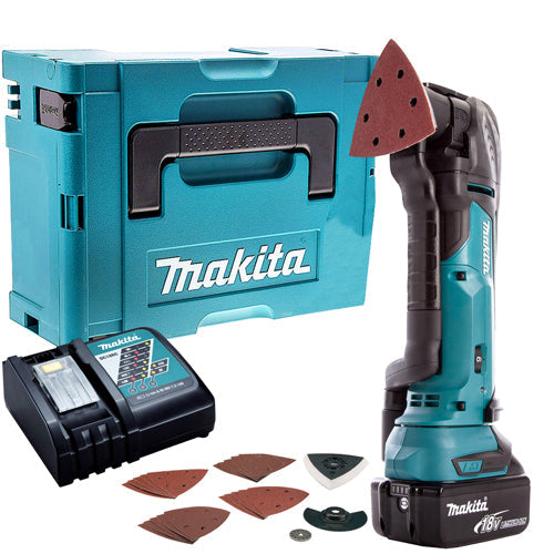 Makita DTM51ZJX7 18V Oscillating Multi Tool Cutter With 1 x 5.0Ah Battery & Charger in Case - MonkeyTools