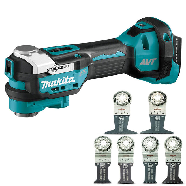 Makita DTM52Z 18V Brushless Oscillating Multi Tool With 6 Piece Accessories Set - MonkeyTools