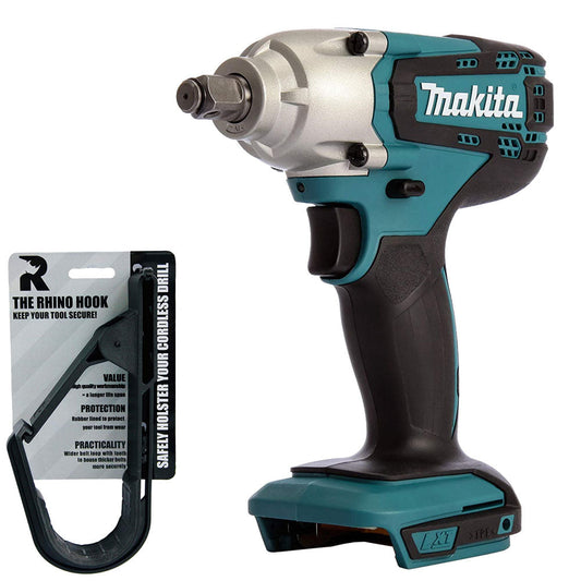 Makita DTW190Z 18V 1/2" Impact Wrench Body with Rhino Hook Tool Belt - MonkeyTools