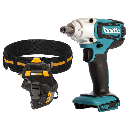 Makita DTW190Z 18V 1/2" Square Impact Wrench with Padded Belt & Drill Holster - MonkeyTools