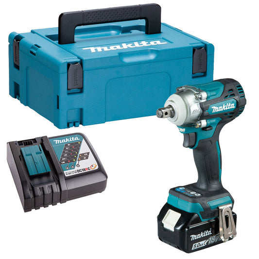 Makita DTW300Z 18V Brushless Impact Wrench with 1 x 5.0Ah Battery Charger & Case - MonkeyTools