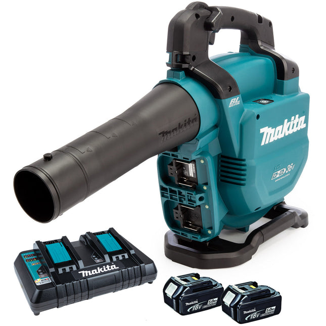 Makita DUB363PT2V 36V Brushless Leaf Blower with 2 x 5.0Ah Batteries & Charger - MonkeyTools