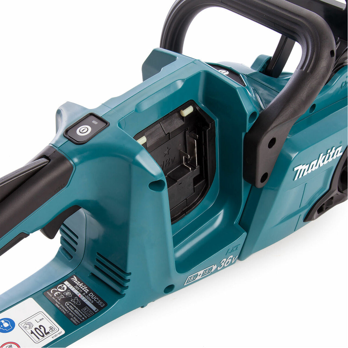 Makita DUC353Z 36V Brushless Chainsaw with 2 x 6.0Ah Battery & Charger - MonkeyTools