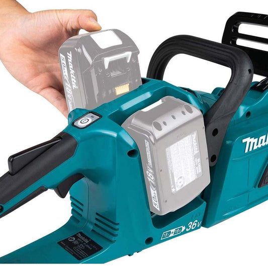 Makita DUC355PT2 36V 35cm Brushless Chainsaw With 2 x 5.0Ah Batteries & Twin Port Charger - MonkeyTools