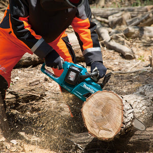 Makita DUC355PT2 36V 35cm Brushless Chainsaw With 2 x 5.0Ah Batteries & Twin Port Charger - MonkeyTools