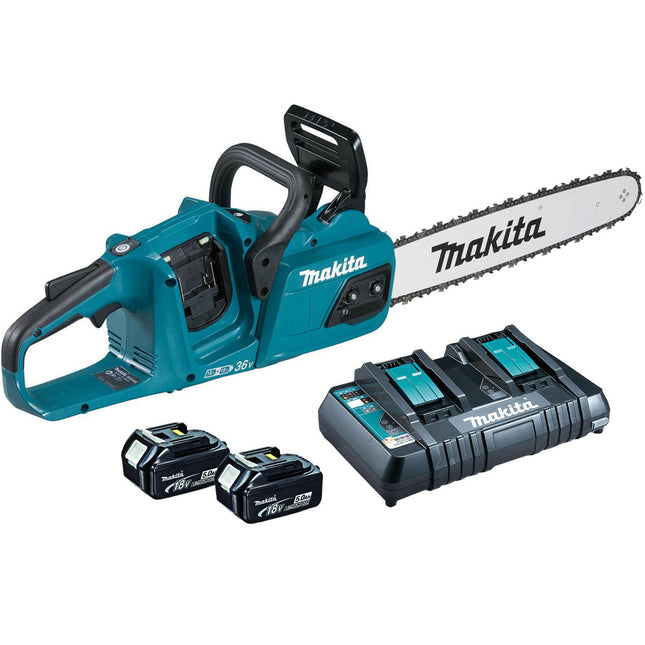 Makita DUC405PT2 36V Brushless Chainsaw 40cm with 2 x 5.0Ah Batteries & Charger - MonkeyTools