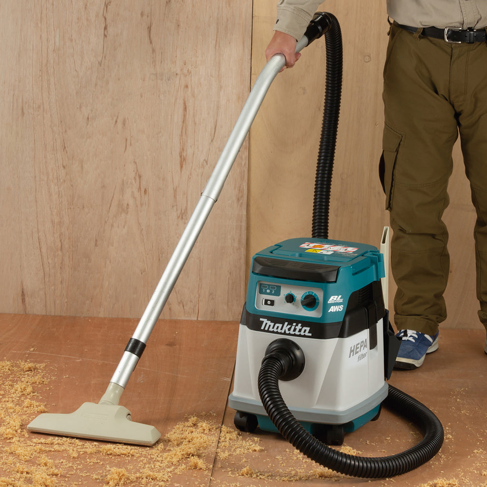 Makita DVC157LZX3 18V Twin LXT Brushless L-Class 15L Vacuum Cleaner With AWS Body Only - MonkeyTools