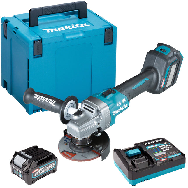 Makita GA022GZ01 40V Brushless 115mm Angle Grinder with 1 x 2.5Ah Battery Charger & Case - MonkeyTools