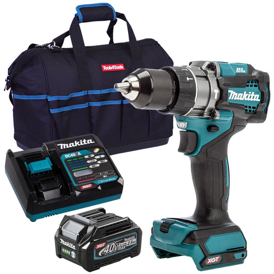 Makita HP001GZ 40V Brushless Combi Drill With 1 x 2.5Ah Battery Charger & Bag - MonkeyTools